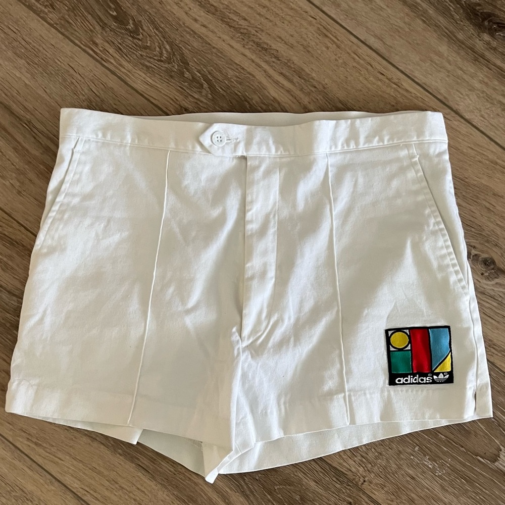 VINTAGE Adidas White Tennis Shorts
